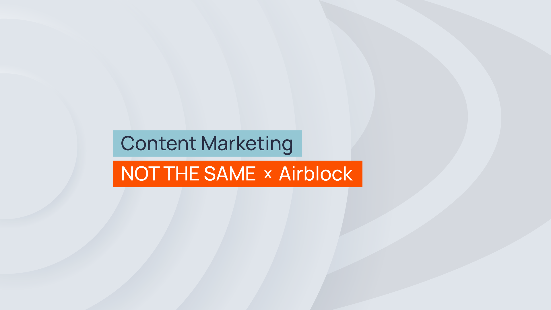 Άρθρο - Content Marketing - Not The Same