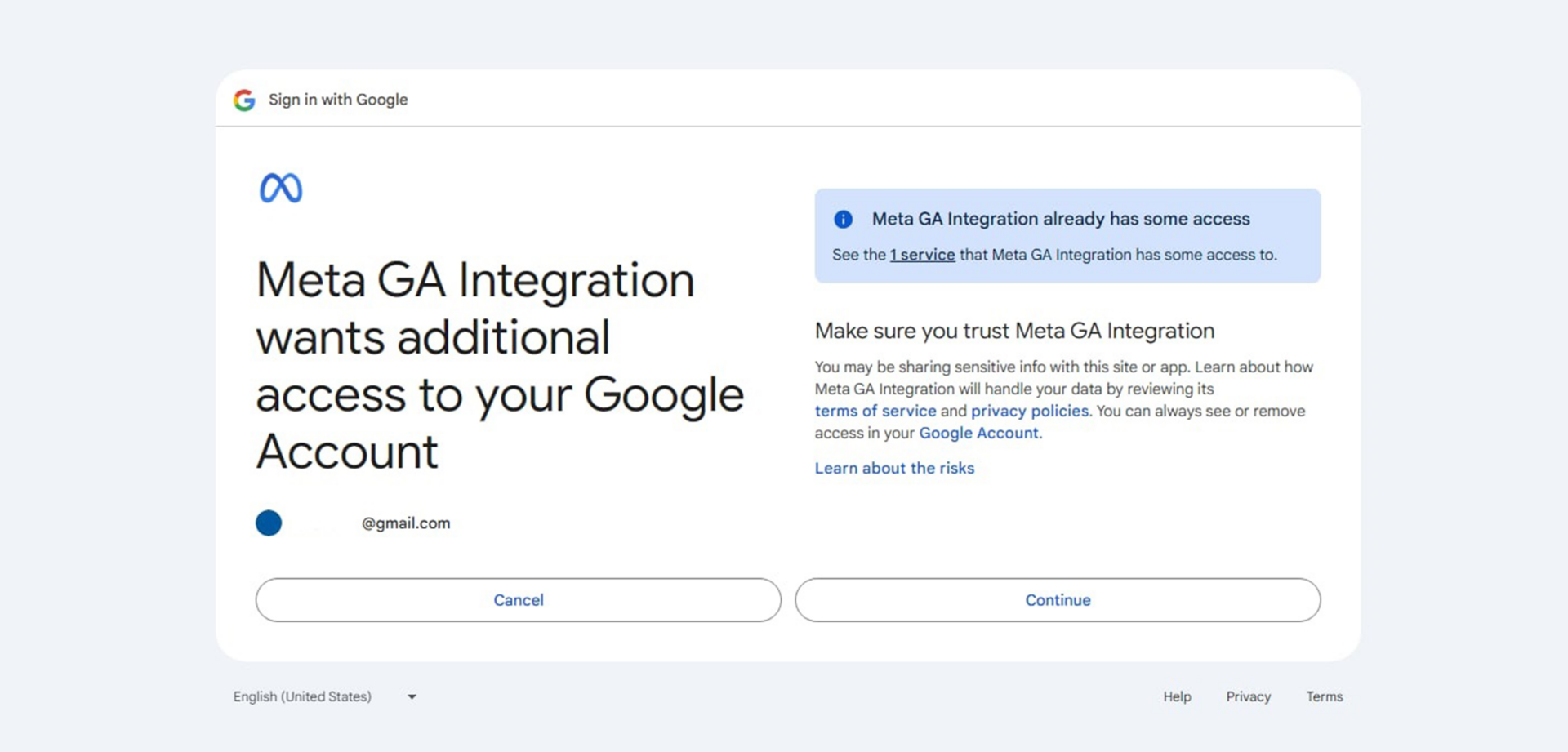 Στη συνέχεια, θα σου ζητηθεί να συνδεθείς σε Google Account. Καταχωρείς το gmail που έχεις πρόσβαση διαχειριστή στο GA4